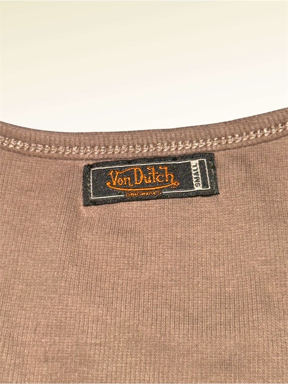 RARE Vintage Von Dutch Leopard Print Tank Top in Tan and Brown - Picture 3 of 5